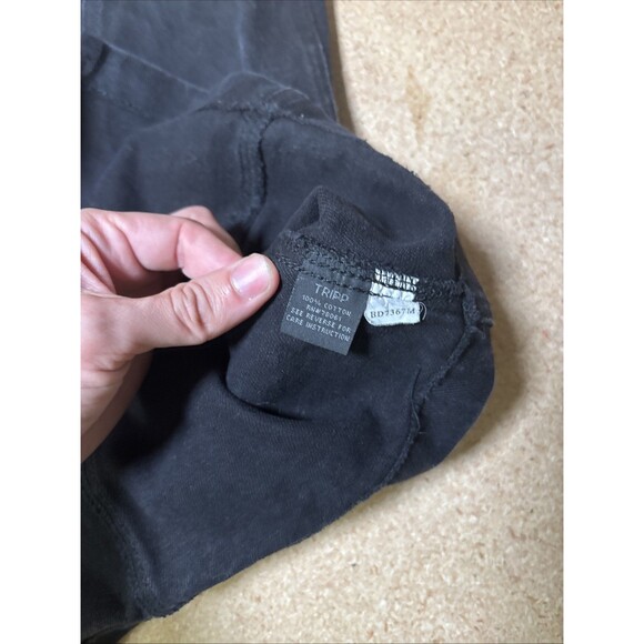 VTG Tripp NYC Vest Jacket Mens Large Black 100% Cotton Zipped Goth Emo M F3 - Picture 4 of 7